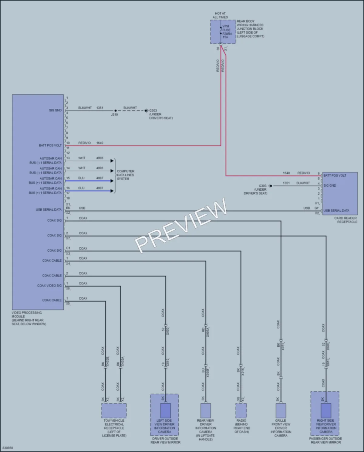 2023 Cadillac EscaladeV Navigation wiring diagram preview