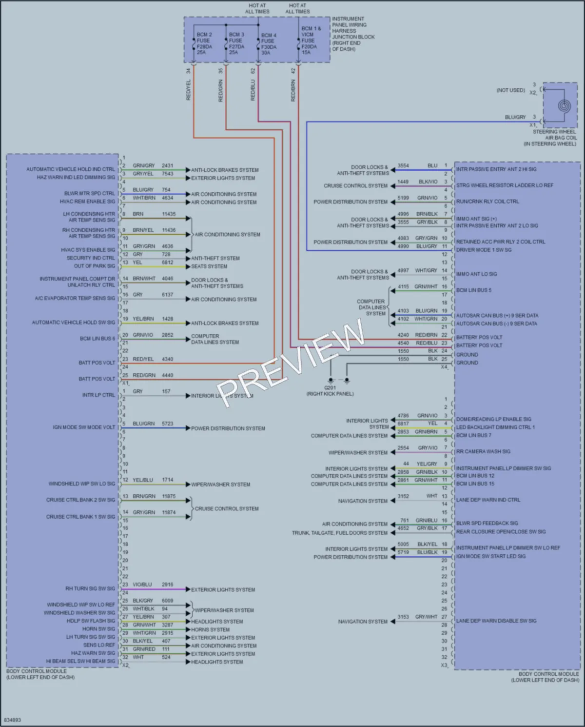 2023 Cadillac Lyriq Body Control Modules wiring diagram preview