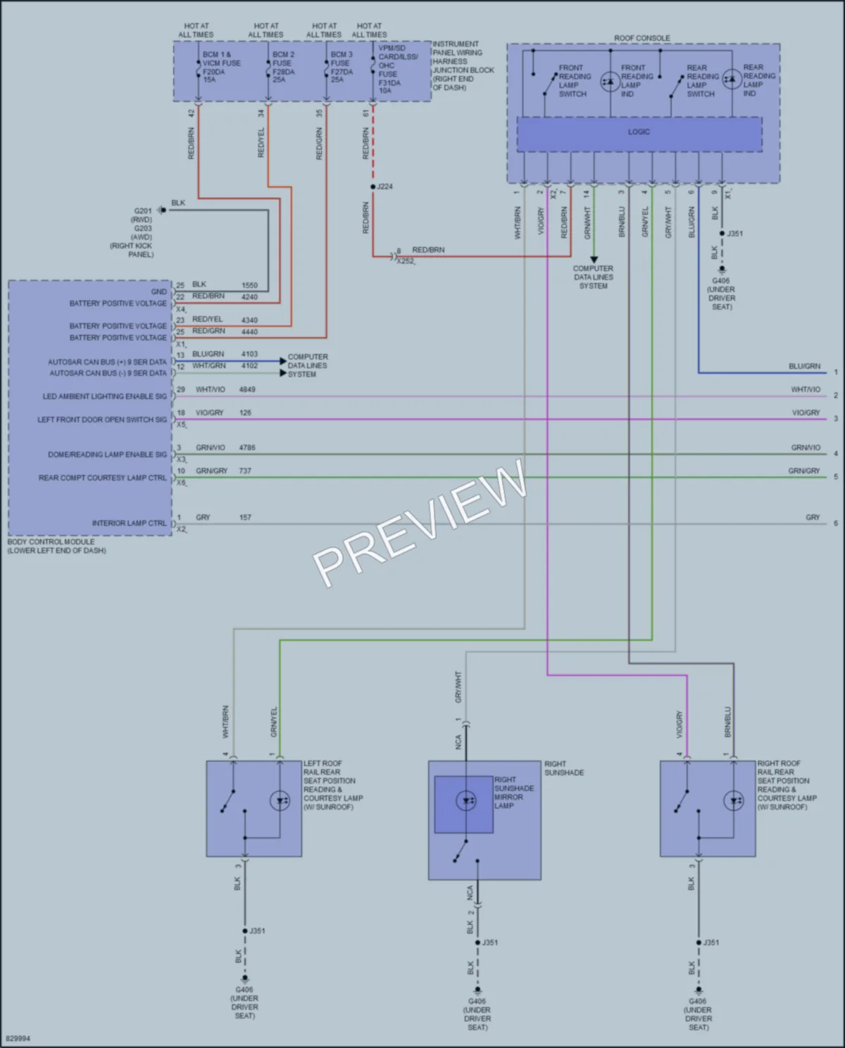 2023 Cadillac Lyriq Interior Lights wiring diagram preview