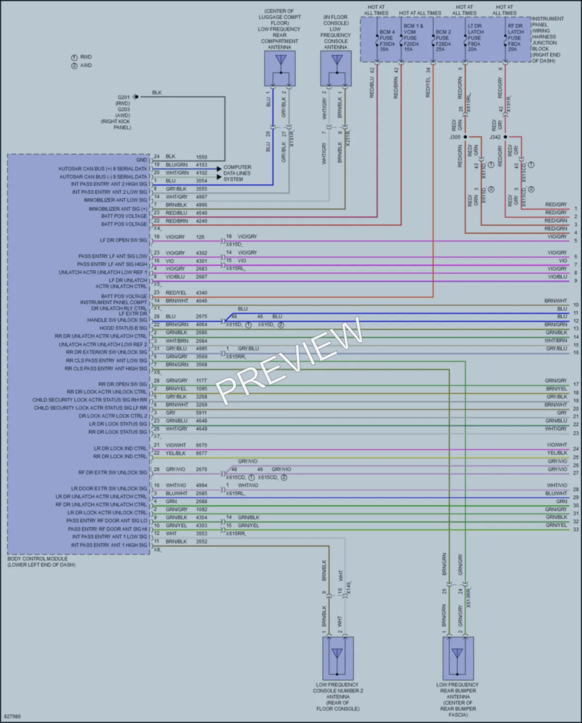 2023 Cadillac Lyriq Power Door Locks wiring diagram preview