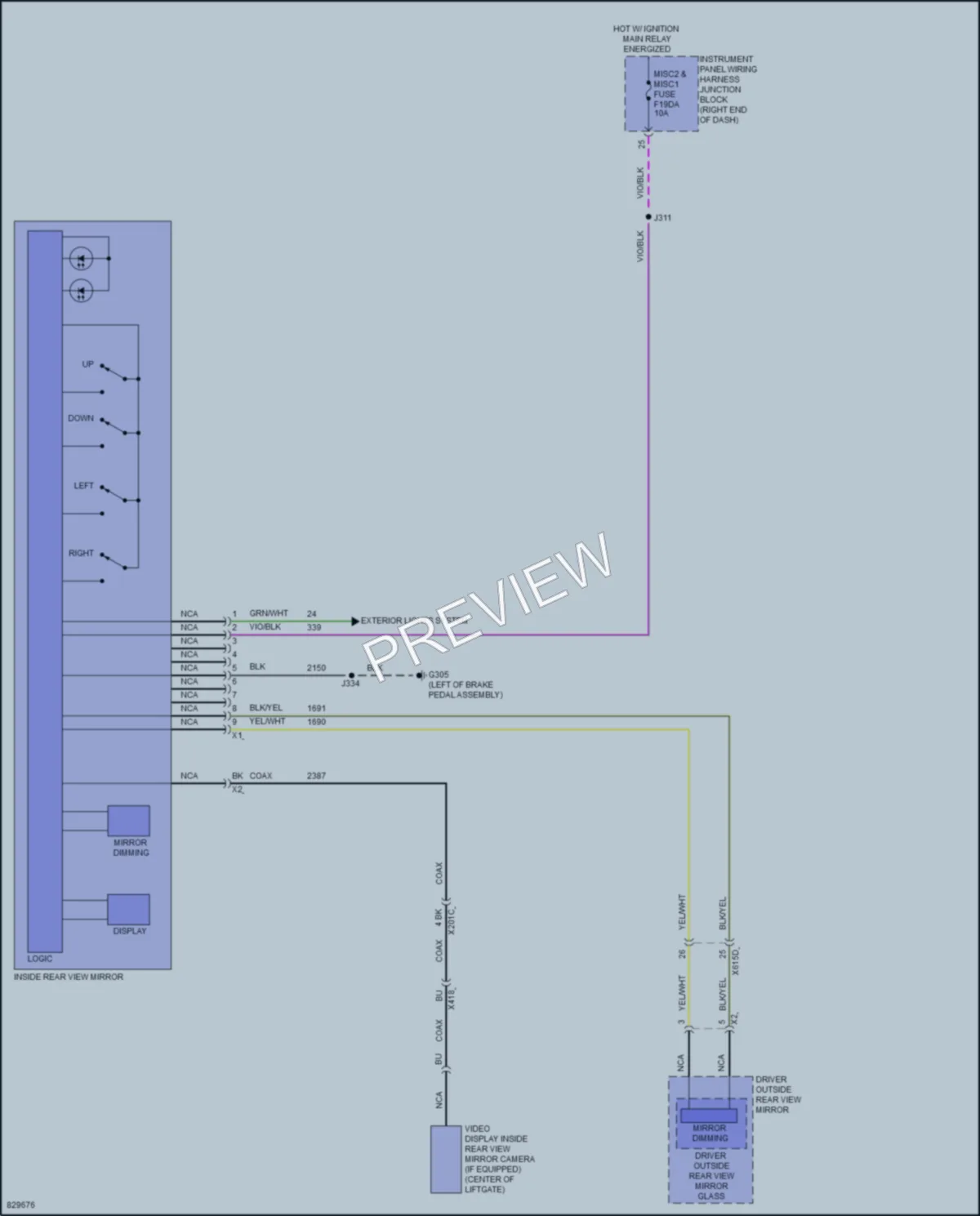 2023 Cadillac Lyriq Power Mirrors wiring diagram preview