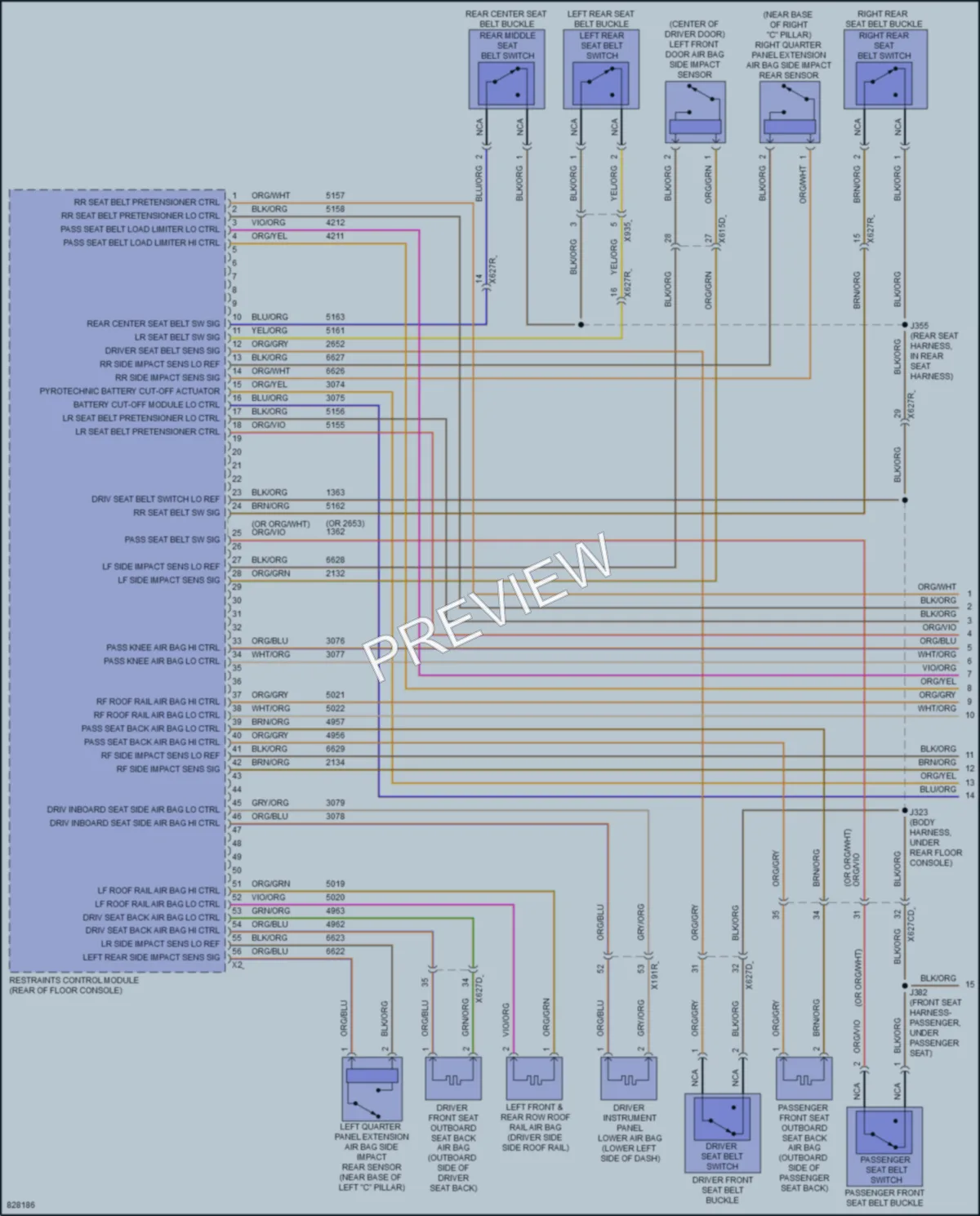 2023 Cadillac Lyriq Supplemental Restraints wiring diagram preview