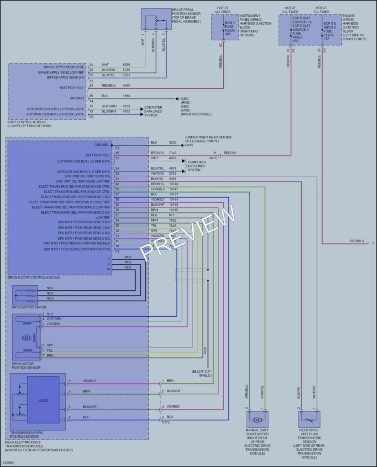 2023 Cadillac Lyriq Transmission wiring diagram preview