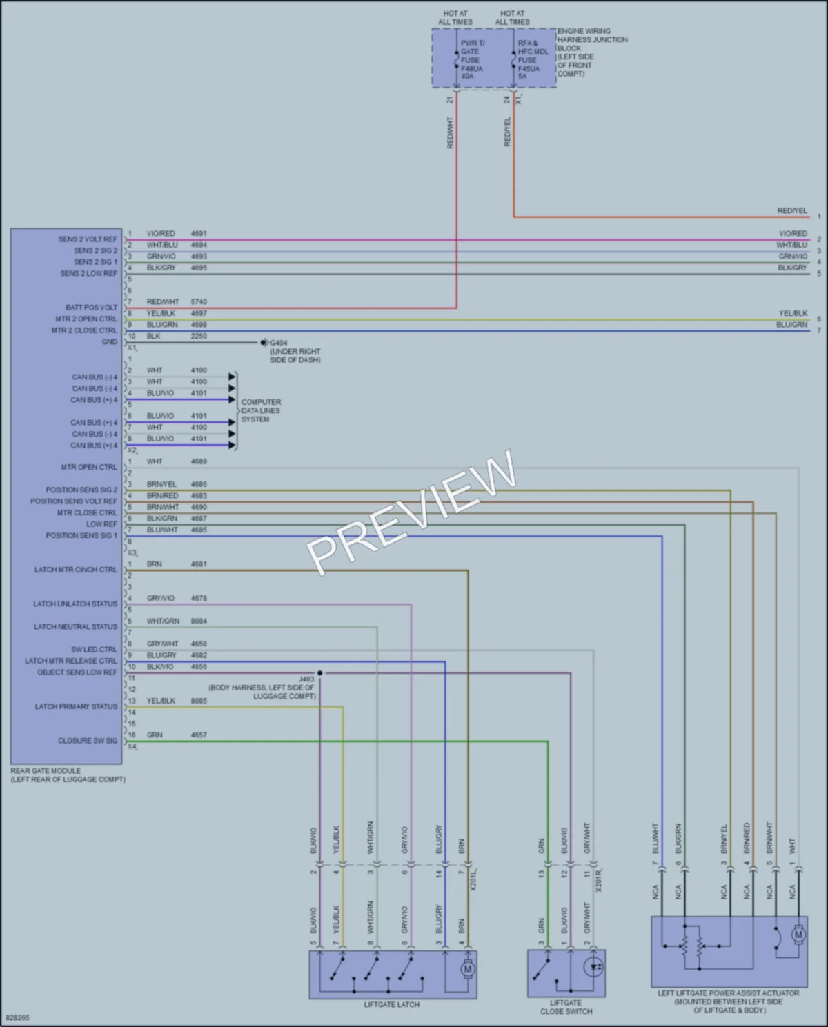 2023 Cadillac Lyriq Trunk Tailgate Fuel Door wiring diagram preview