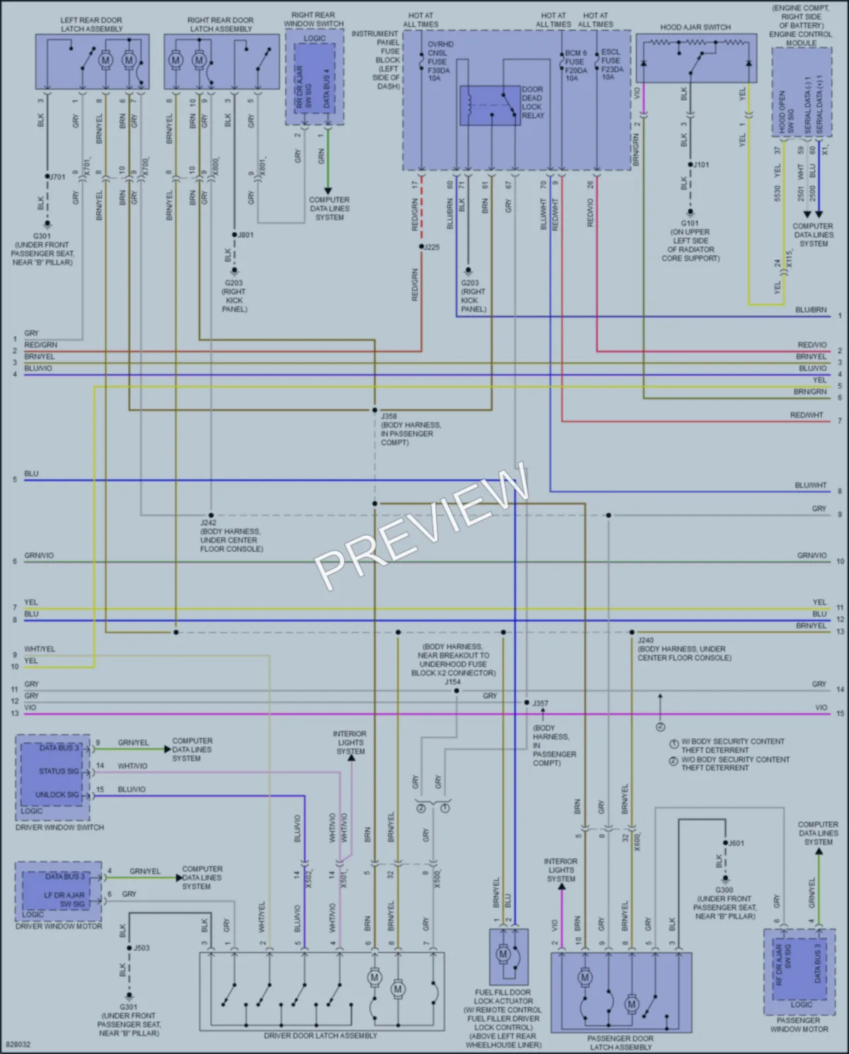 2023 Cadillac XT4 Anti Theft wiring diagram preview