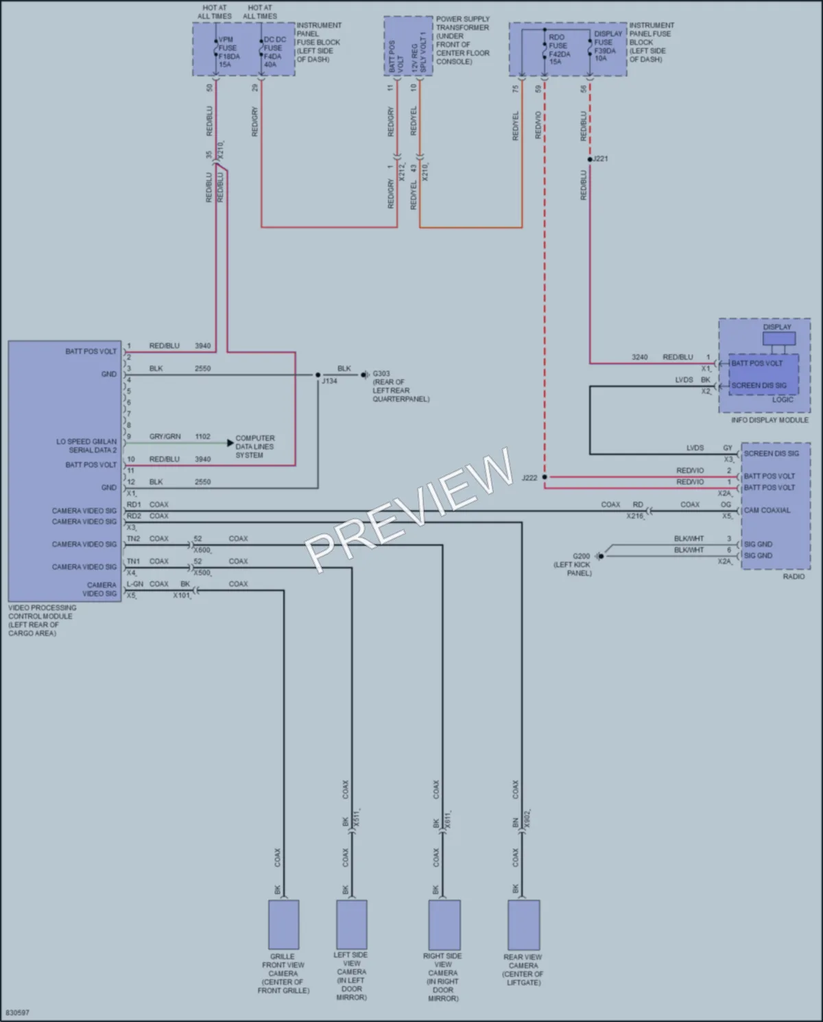 2023 Cadillac XT4 Navigation wiring diagram preview