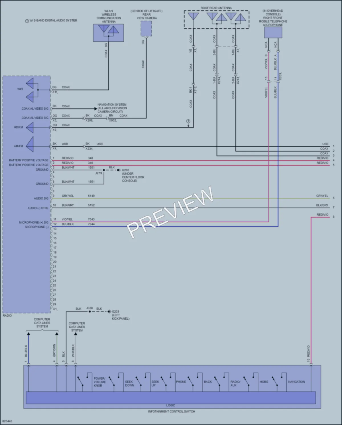 2023 Cadillac XT5 Radio wiring diagram preview