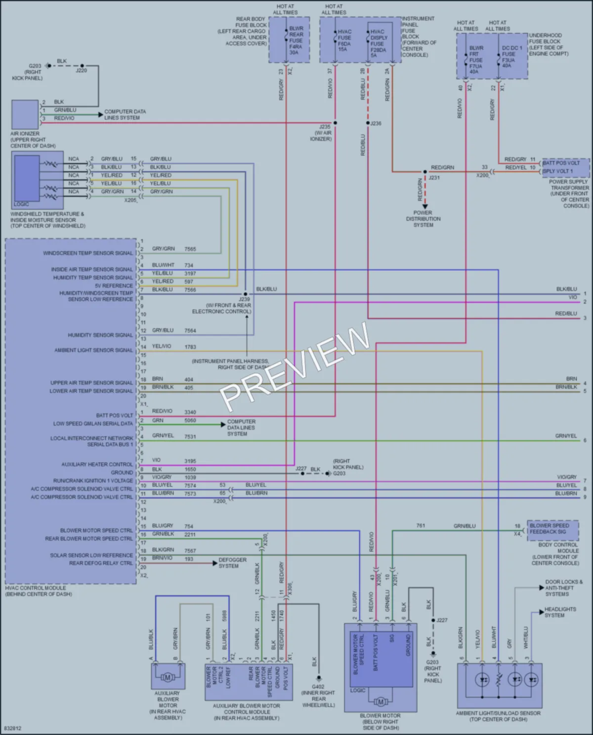 2023 Cadillac XT6 Air Conditioning wiring diagram preview