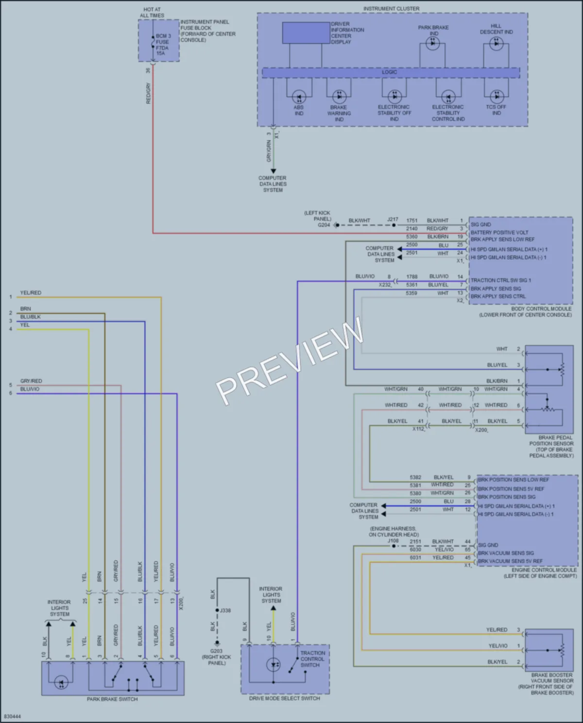 2023 Cadillac XT6 Anti Lock Brakes wiring diagram preview