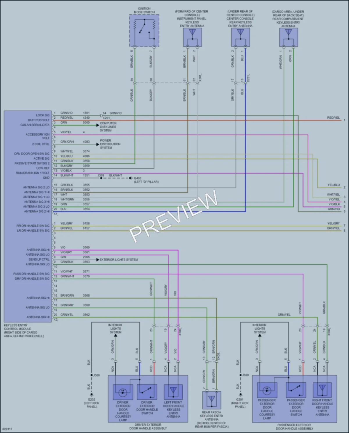 2023 Cadillac XT6 Anti Theft wiring diagram preview