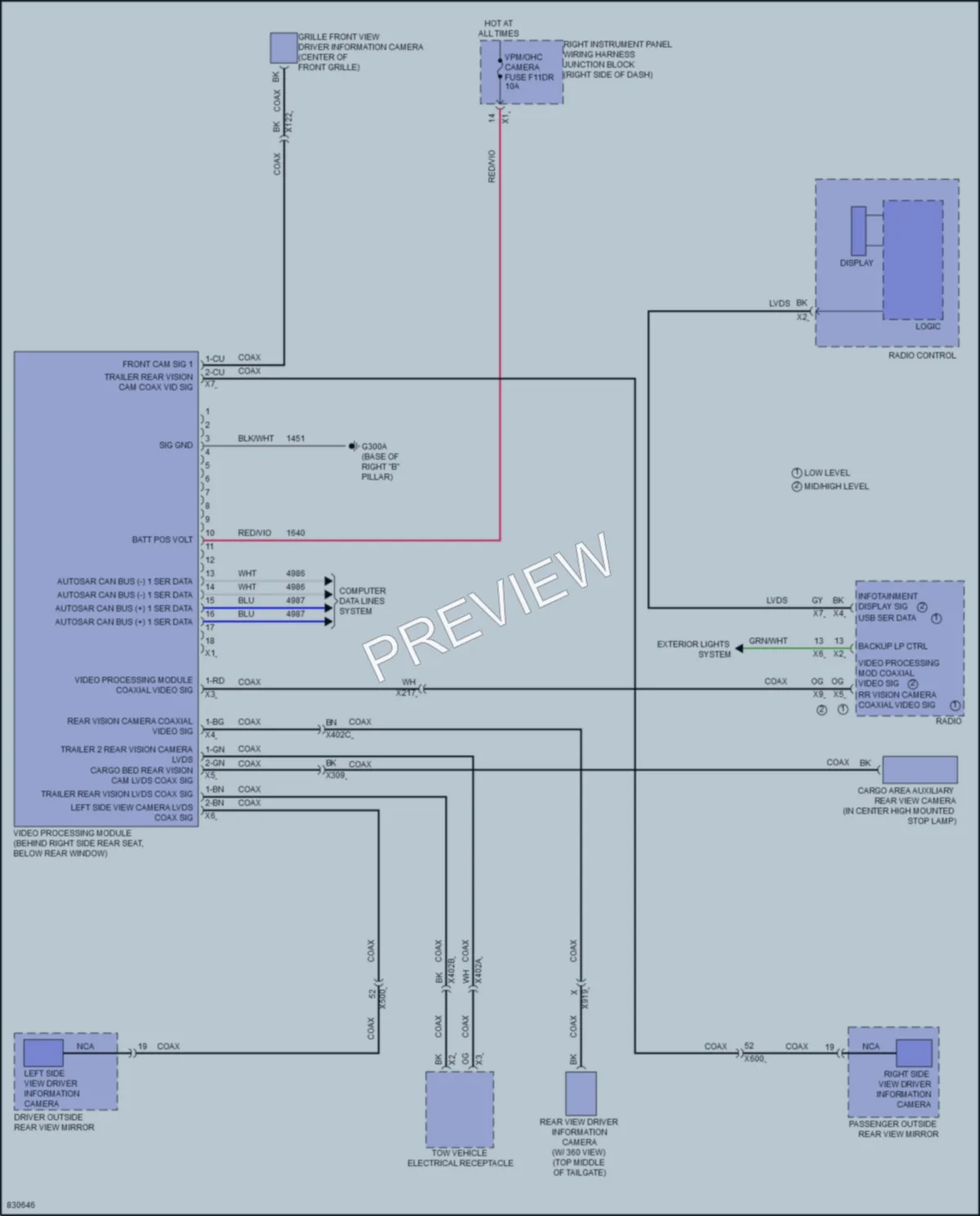 2023 Chevrolet 1500Silverado Navigation wiring diagram preview