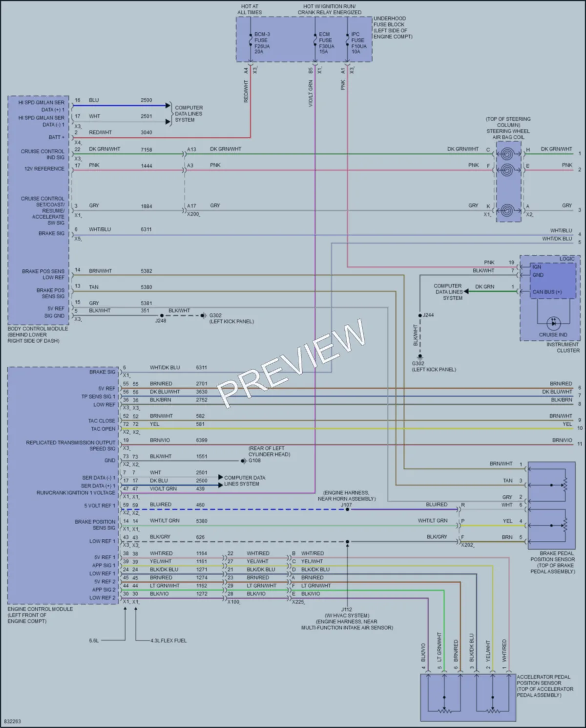 2023 Chevrolet 2500Express Cruise Control wiring diagram preview