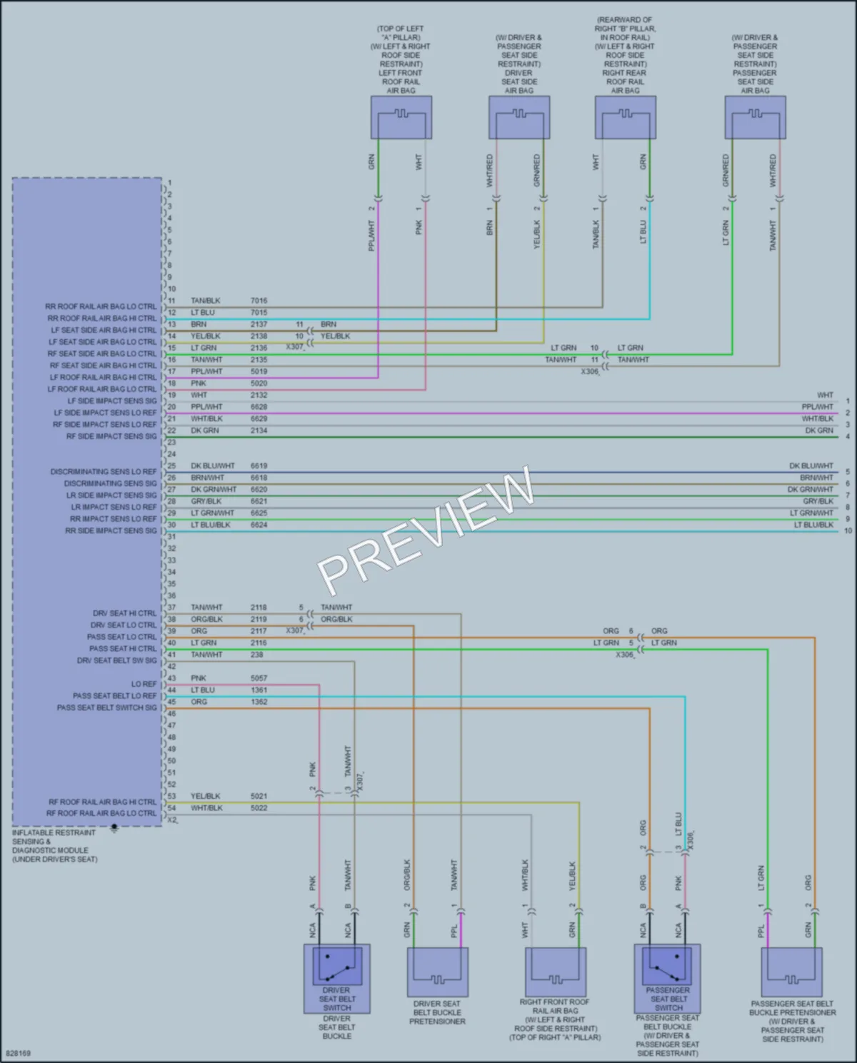 2023 Chevrolet 3500Express Supplemental Restraints wiring diagram preview