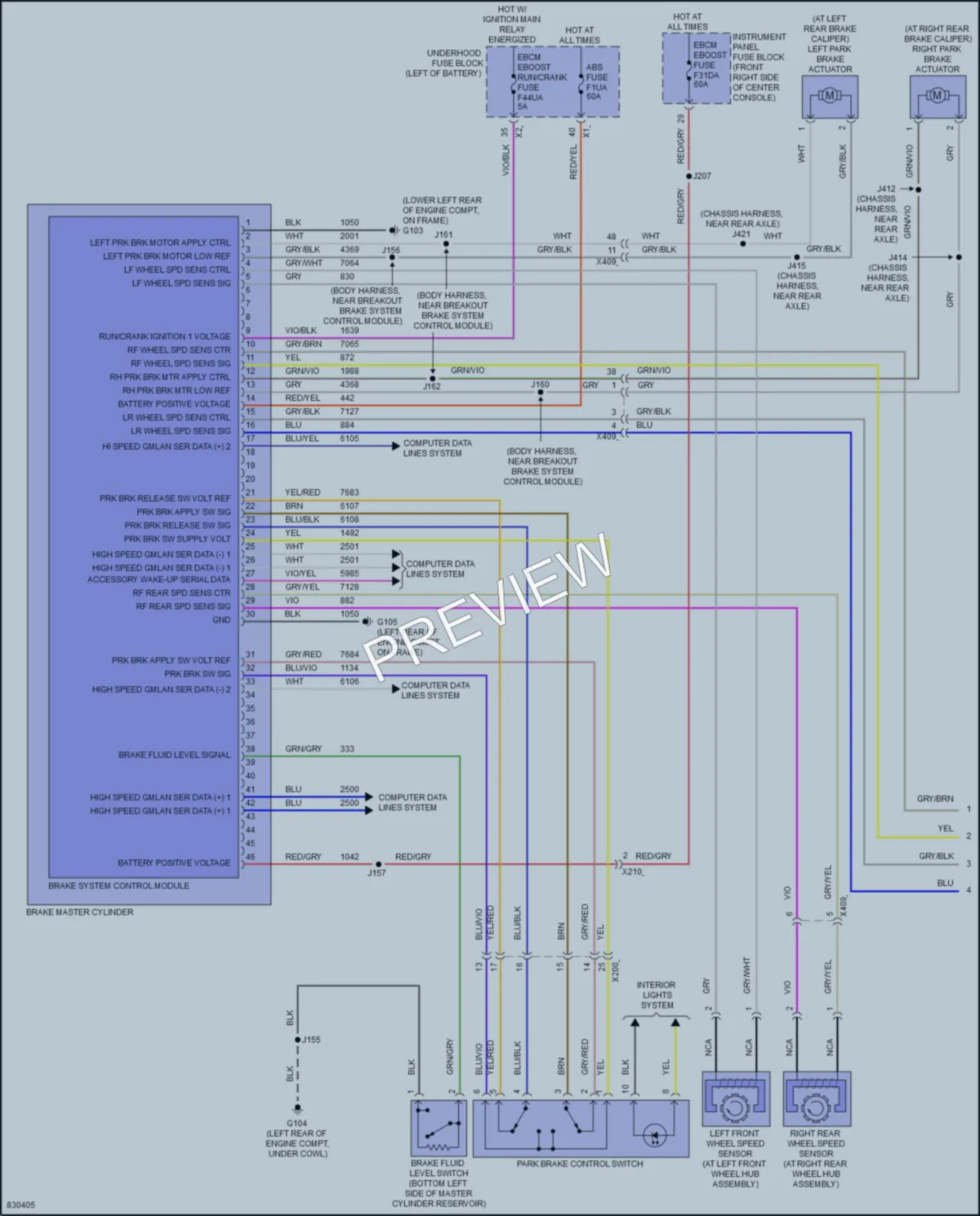 2023 Chevrolet Blazer Anti Lock Brakes wiring diagram preview