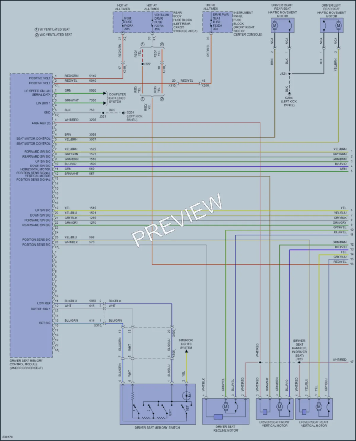 2023 Chevrolet Blazer Memory Systems wiring diagram preview