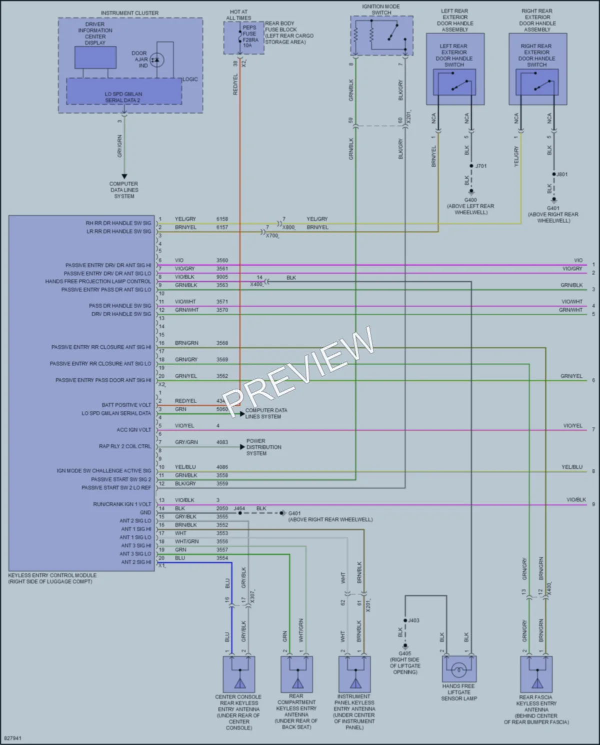 2023 Chevrolet Blazer Power Door Locks wiring diagram preview
