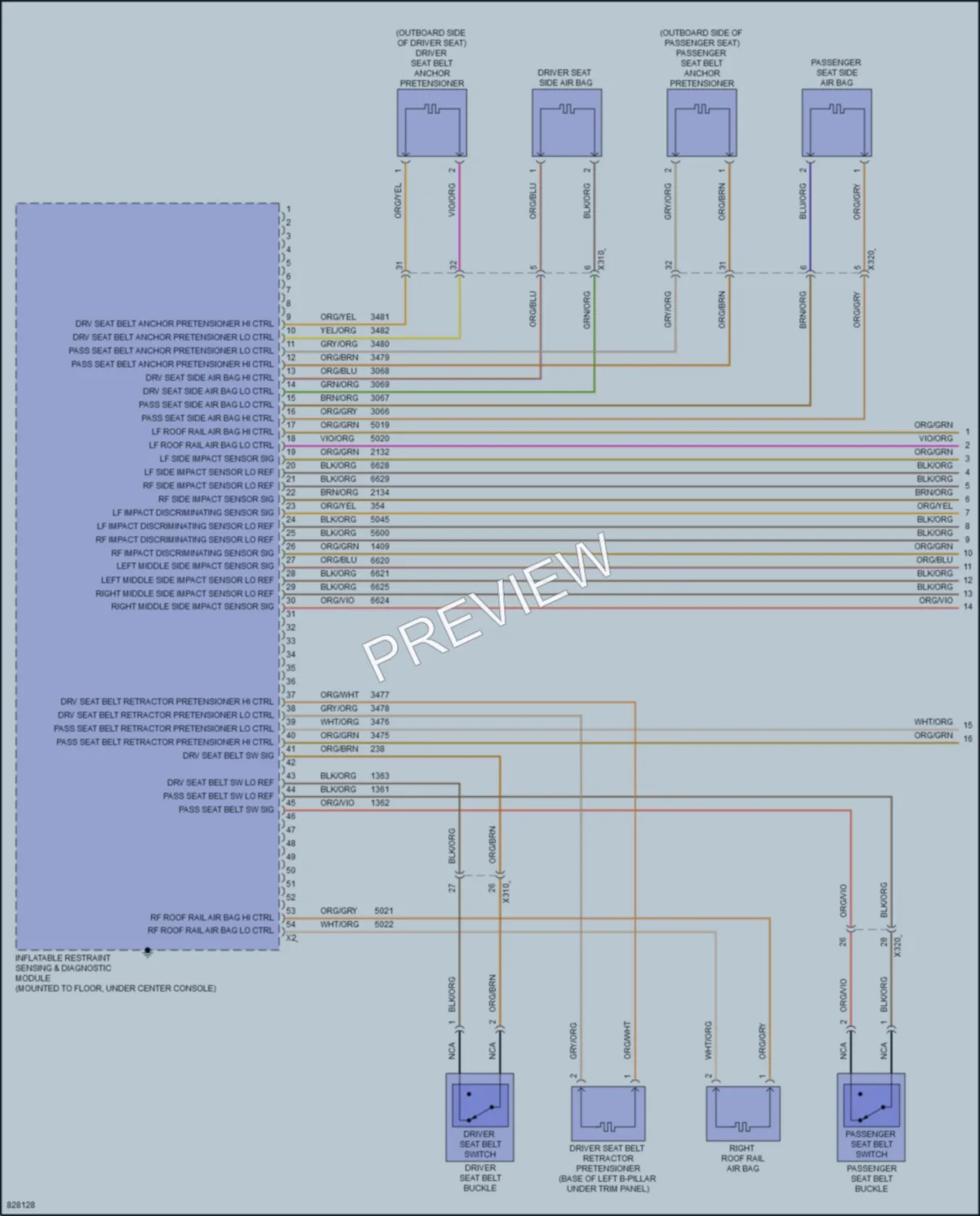 2023 Chevrolet Blazer Supplemental Restraints wiring diagram preview