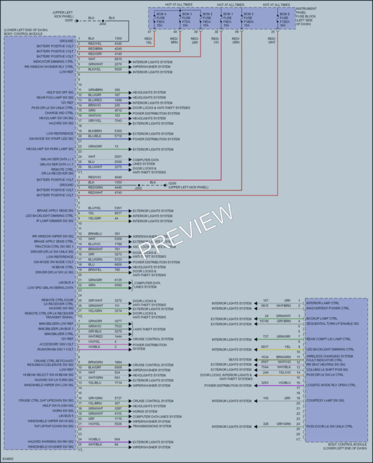 2023 Chevrolet BoltEUV Body Control Modules wiring diagram preview