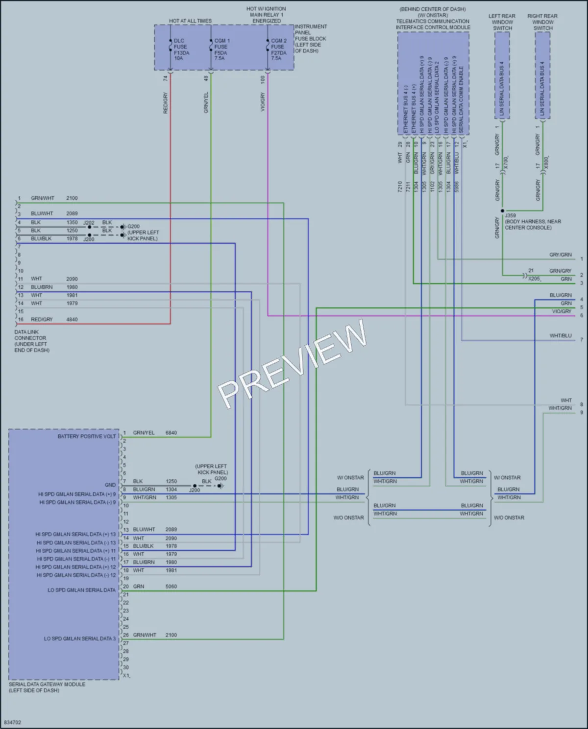 2023 Chevrolet BoltEUV Computer Data Lines wiring diagram preview