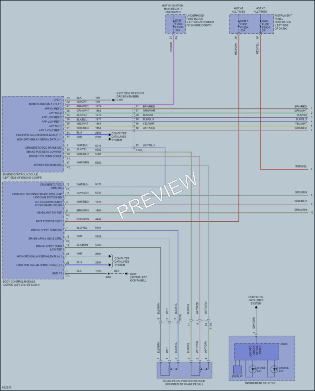 2023 Chevrolet BoltEUV Cruise Control wiring diagram preview