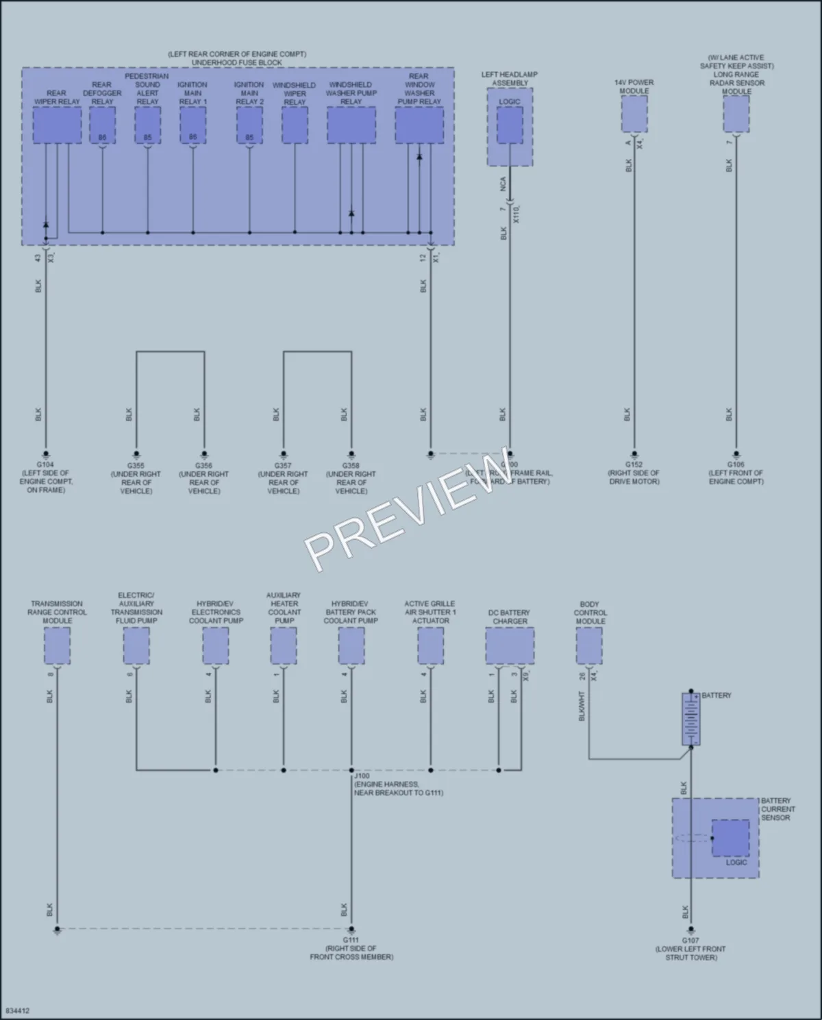2023 Chevrolet BoltEUV Ground Distribution wiring diagram preview