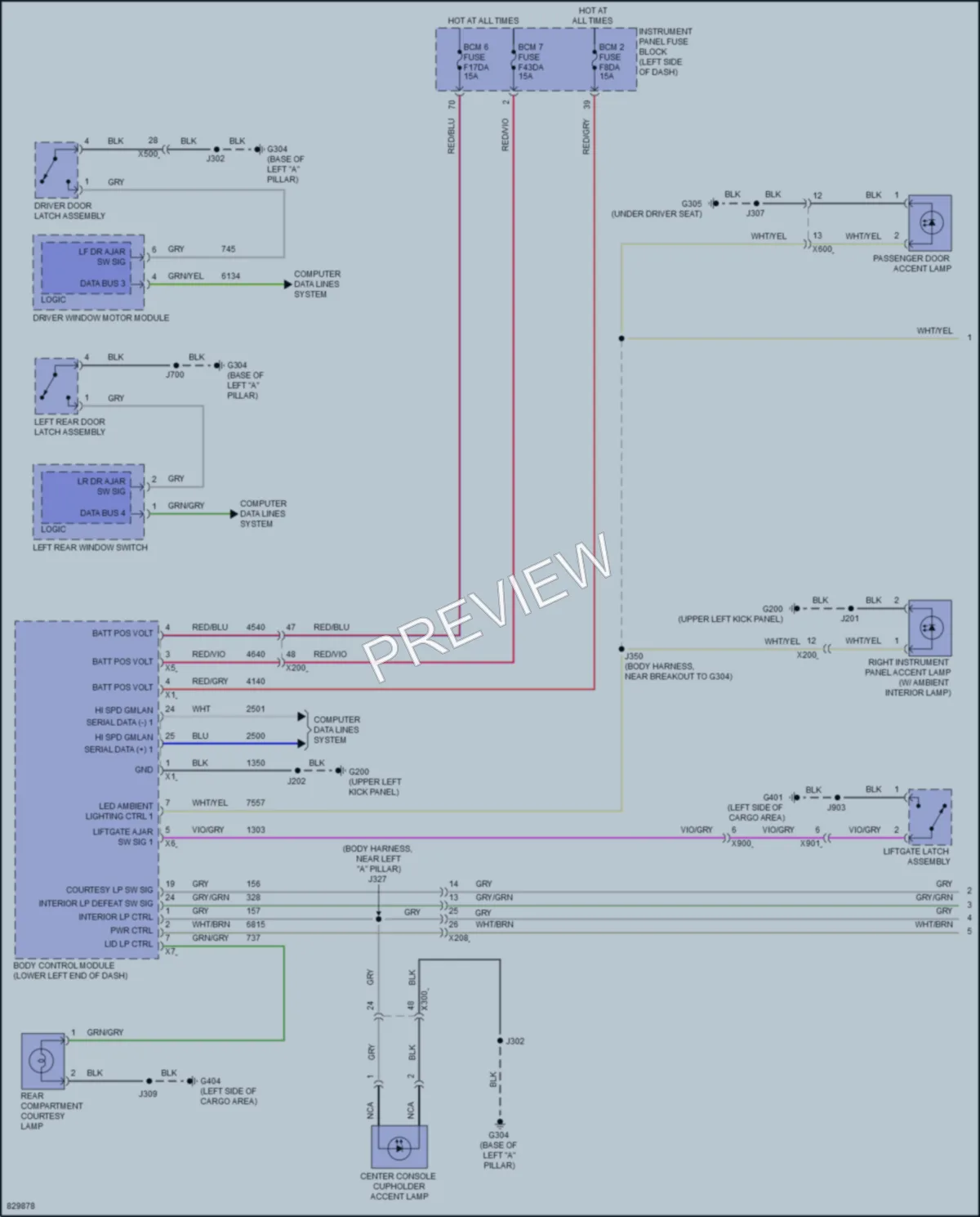 2023 Chevrolet BoltEUV Interior Lights wiring diagram preview