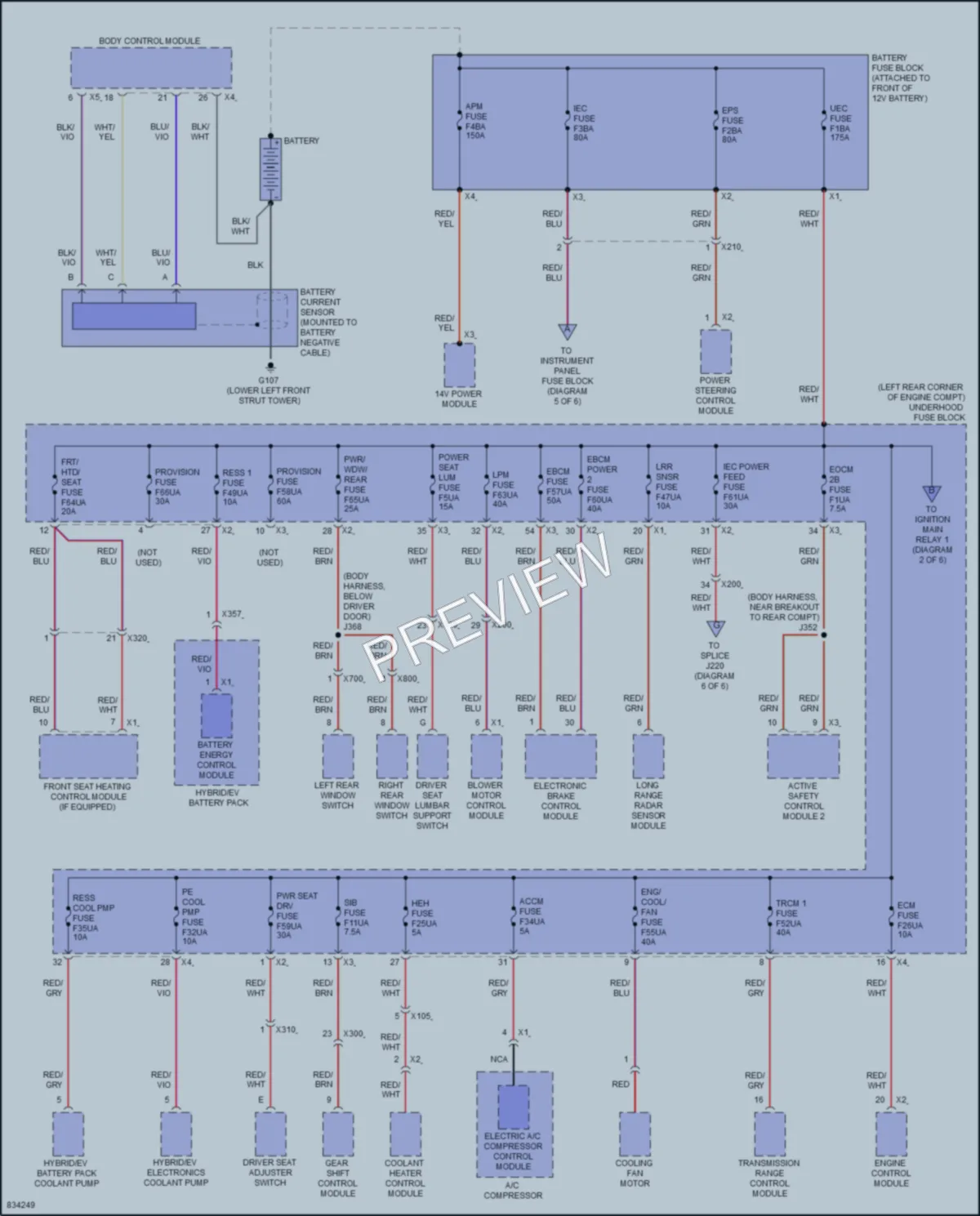 2023 Chevrolet BoltEUV Power Distribution wiring diagram preview