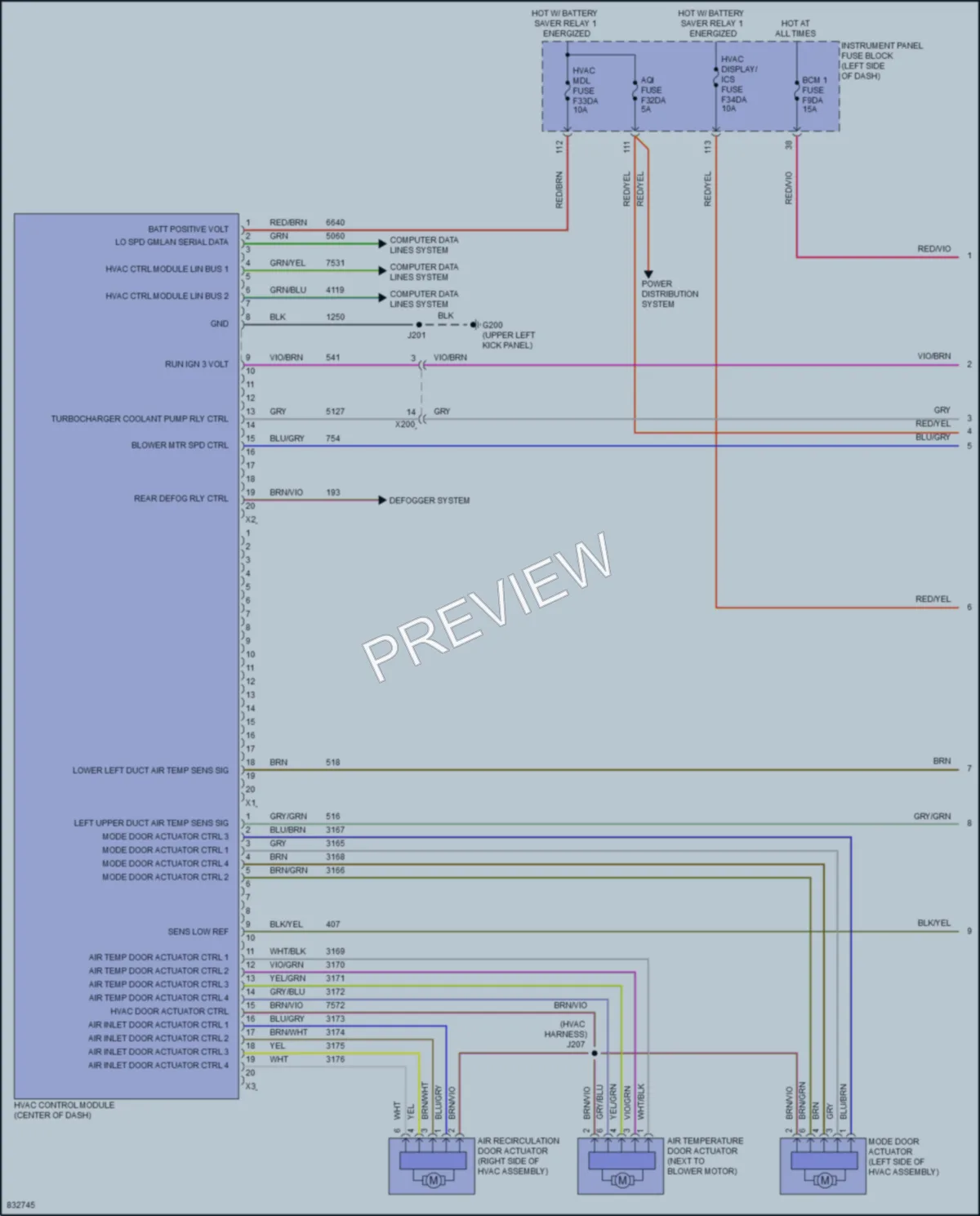 2023 Chevrolet BoltEV Air Conditioning wiring diagram preview