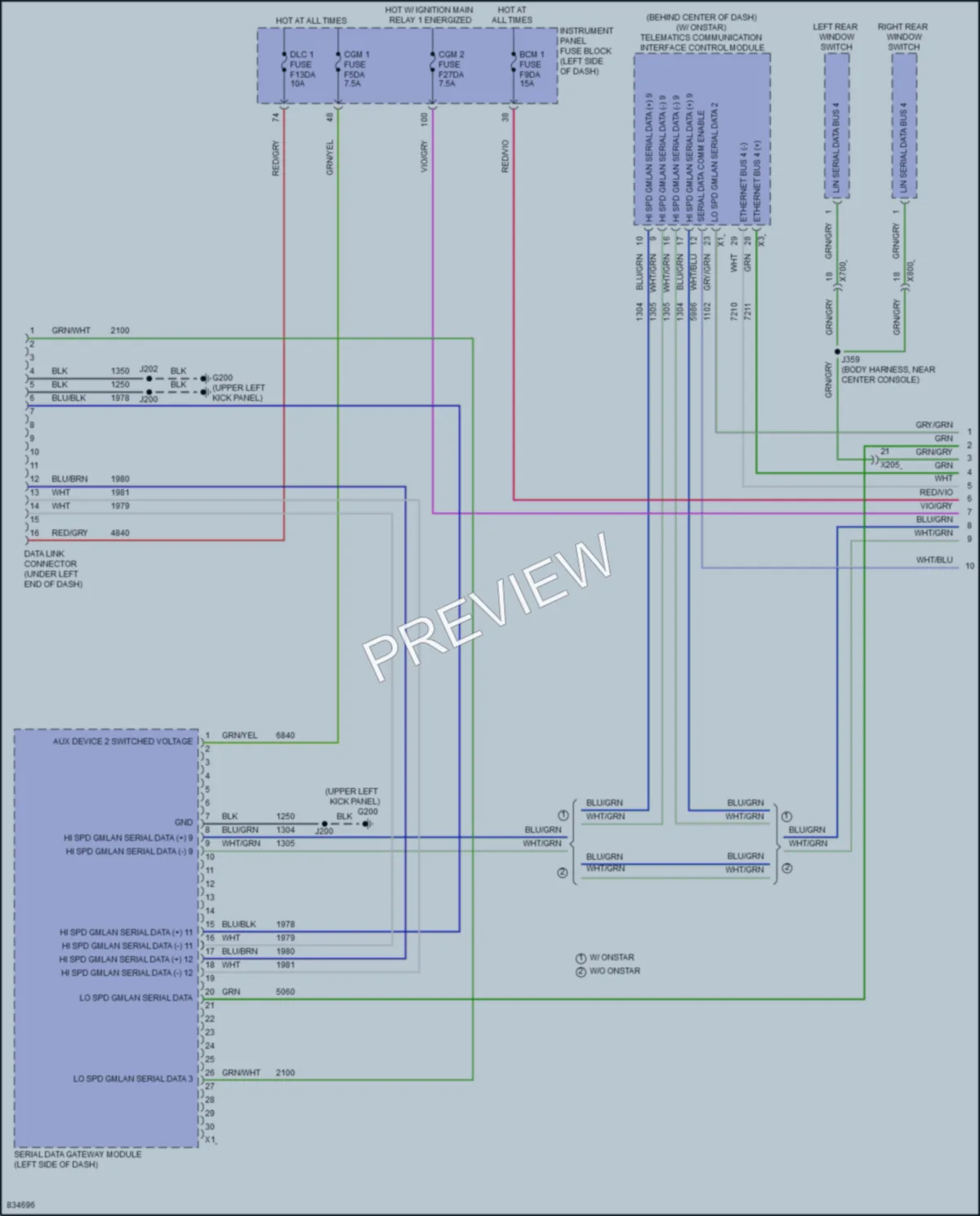 2023 Chevrolet BoltEV Computer Data Lines wiring diagram preview
