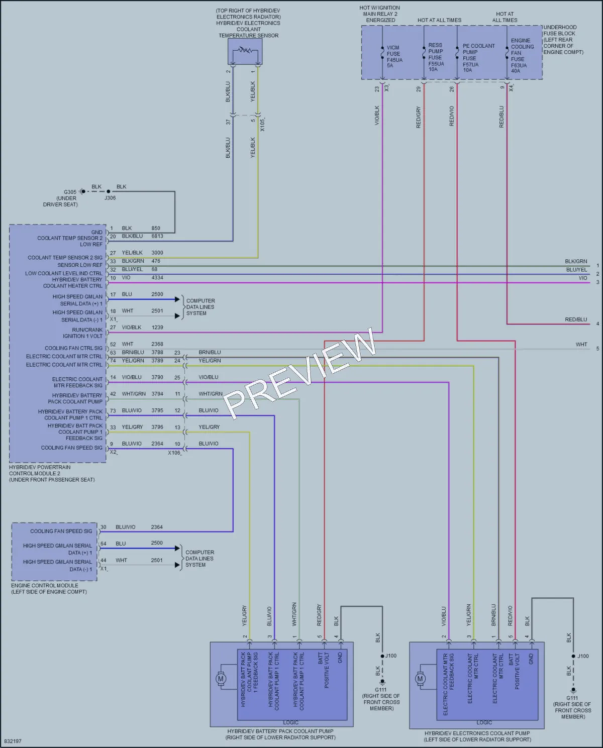 2023 Chevrolet BoltEV Cooling Fan wiring diagram preview