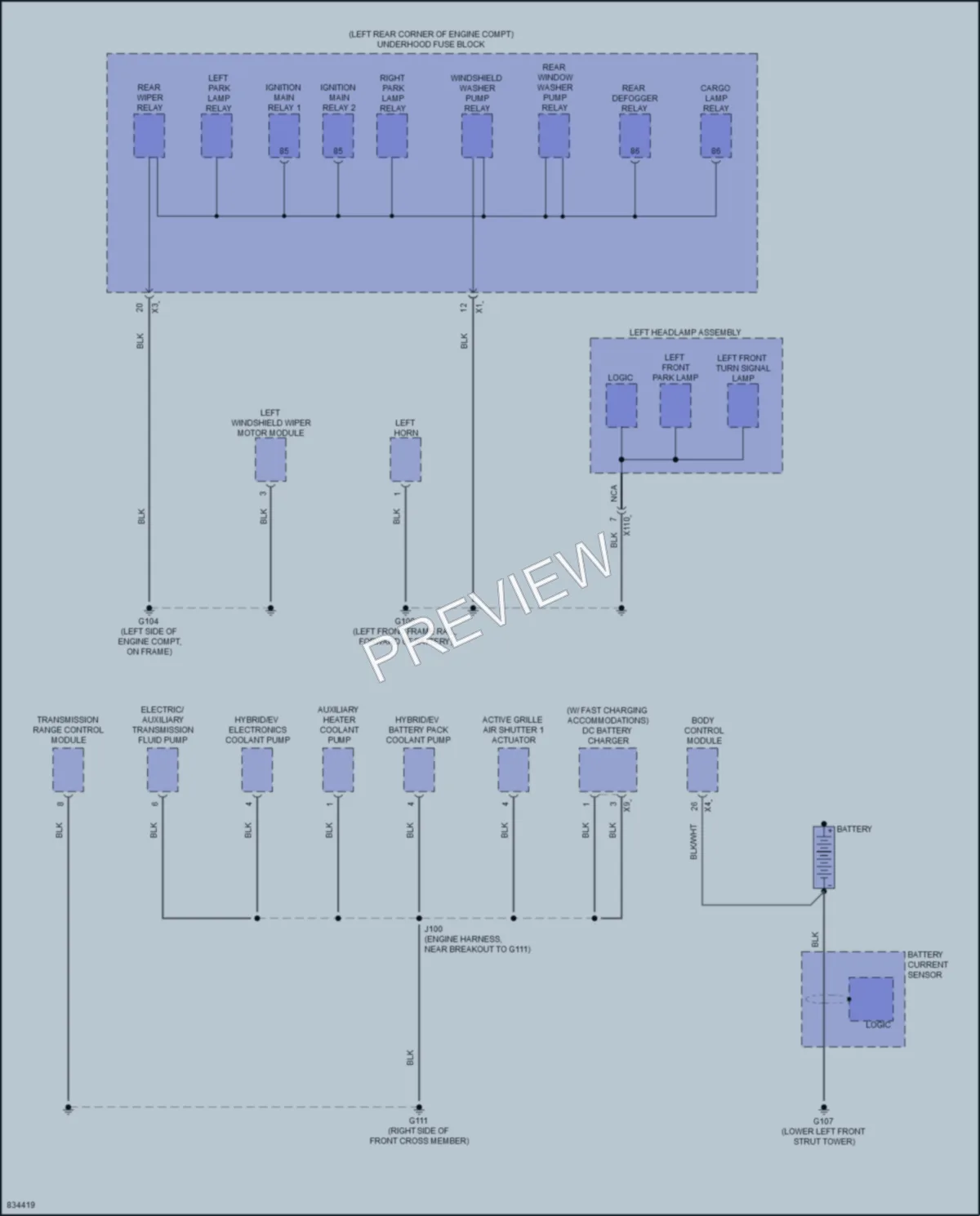 2023 Chevrolet BoltEV Ground Distribution wiring diagram preview