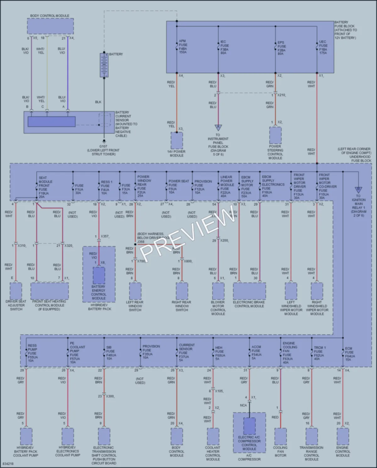 2023 Chevrolet BoltEV Power Distribution wiring diagram preview