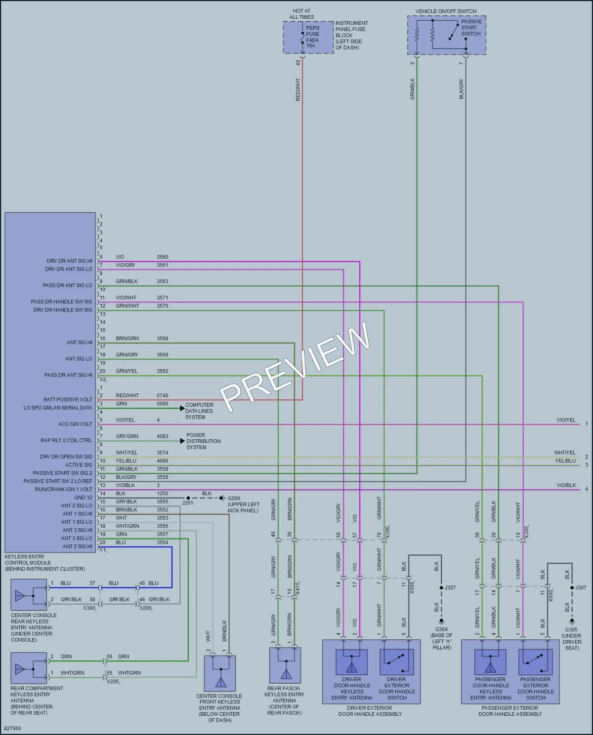 2023 Chevrolet BoltEV Power Door Locks wiring diagram preview