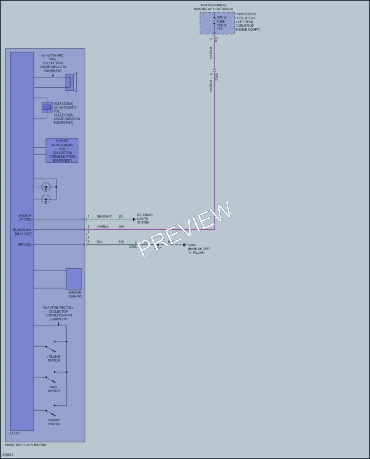 2023 Chevrolet BoltEV Power Mirrors wiring diagram preview