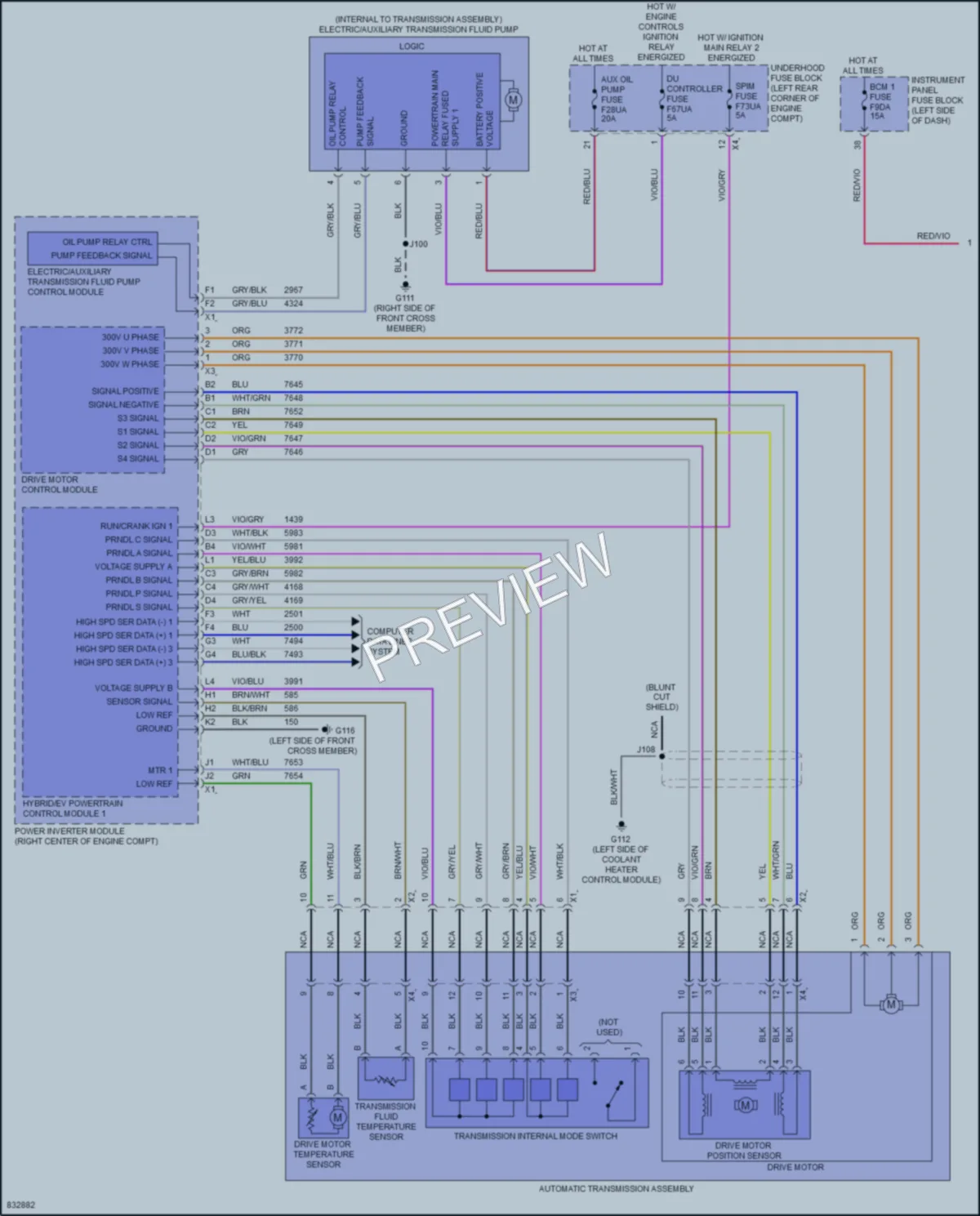 2023 Chevrolet BoltEV Transmission wiring diagram preview