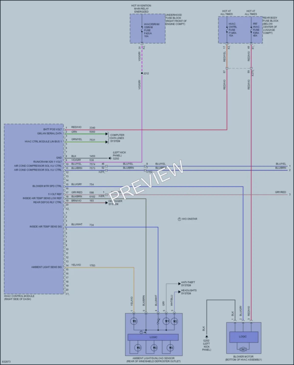2023 Chevrolet Camaro Air Conditioning wiring diagram preview
