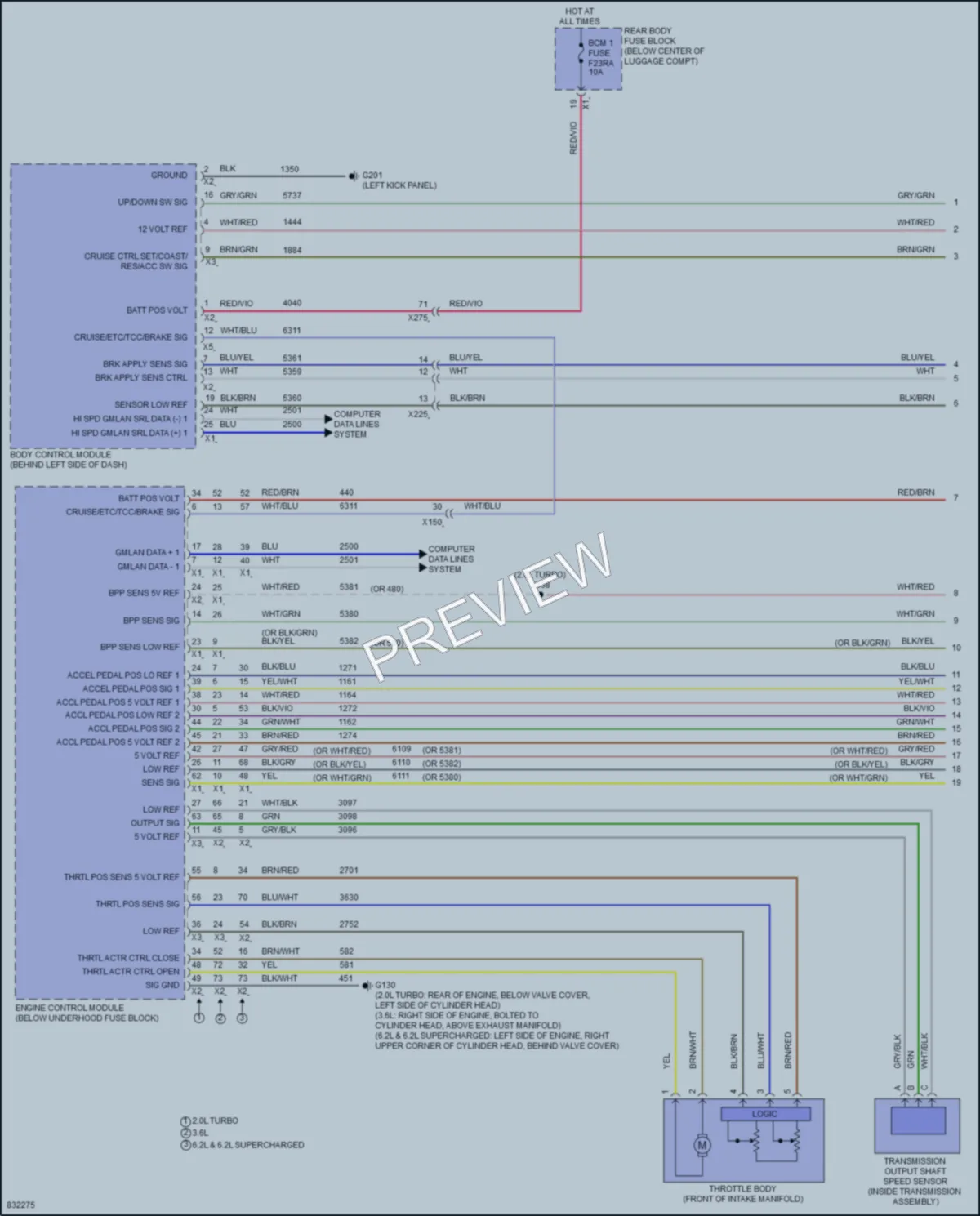 2023 Chevrolet Camaro Cruise Control wiring diagram preview