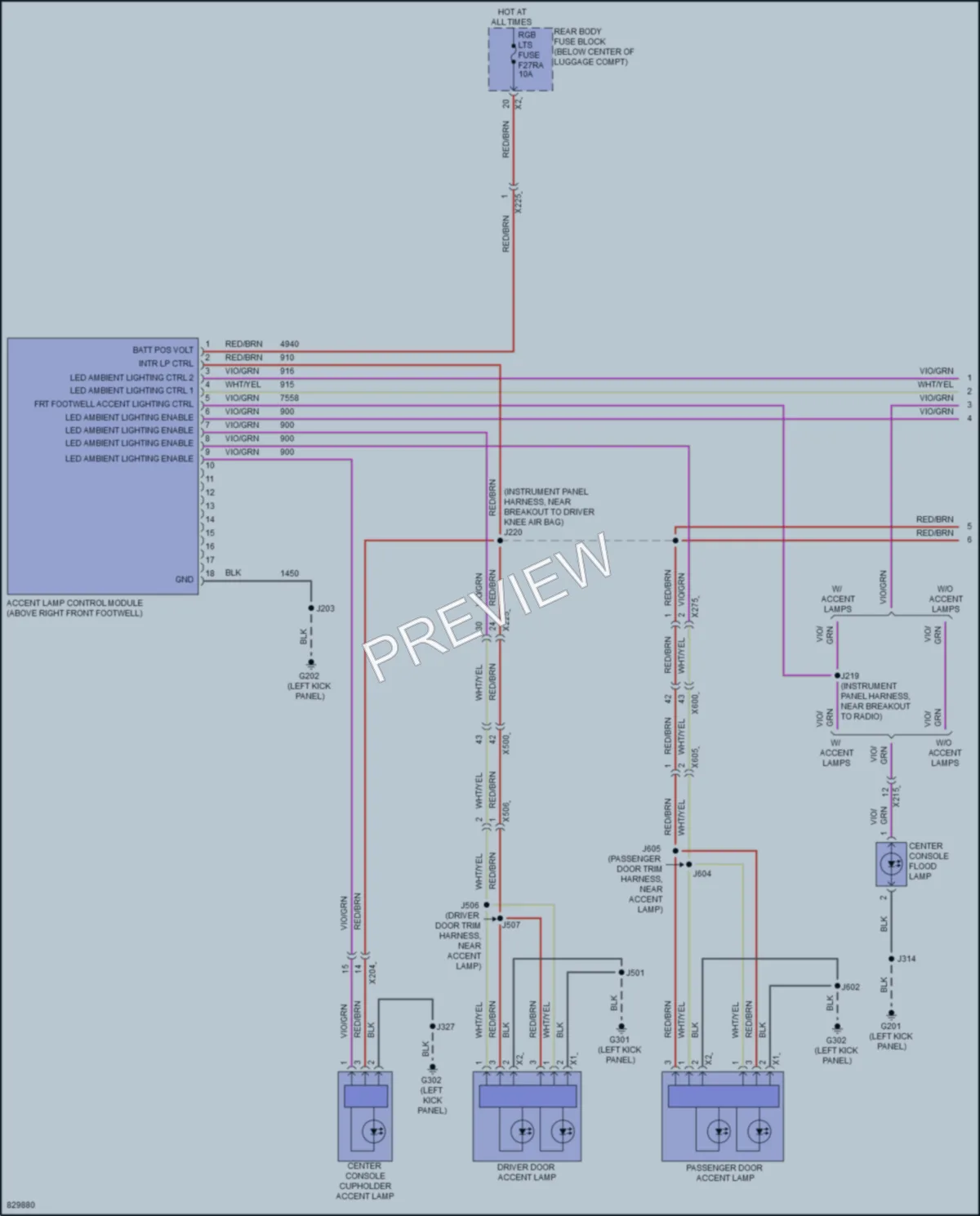 2023 Chevrolet Camaro Interior Lights wiring diagram preview
