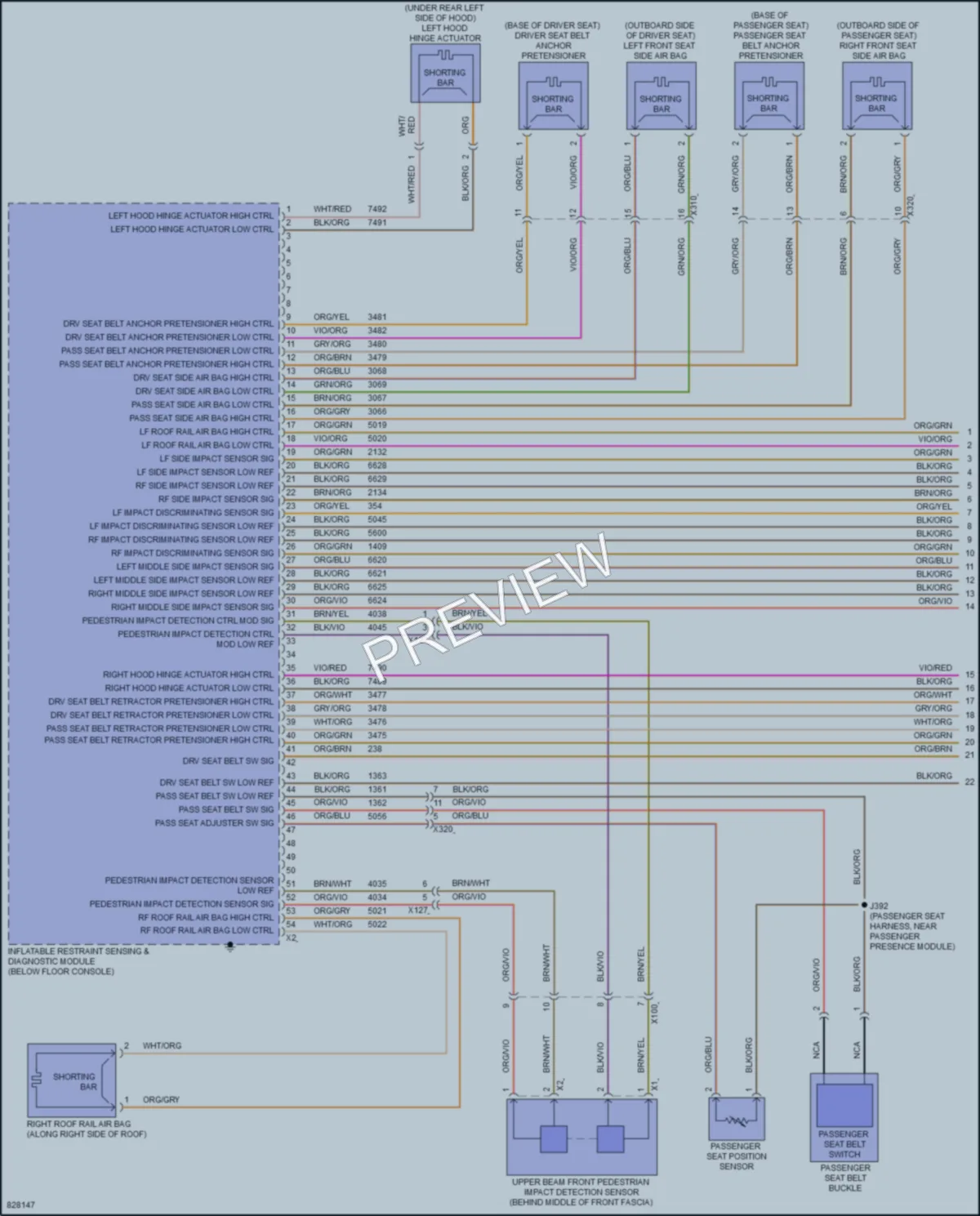 2023 Chevrolet Camaro Supplemental Restraints wiring diagram preview