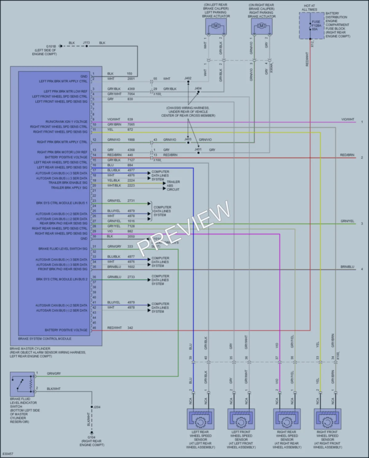 2023 Chevrolet Colorado Anti Lock Brakes wiring diagram preview
