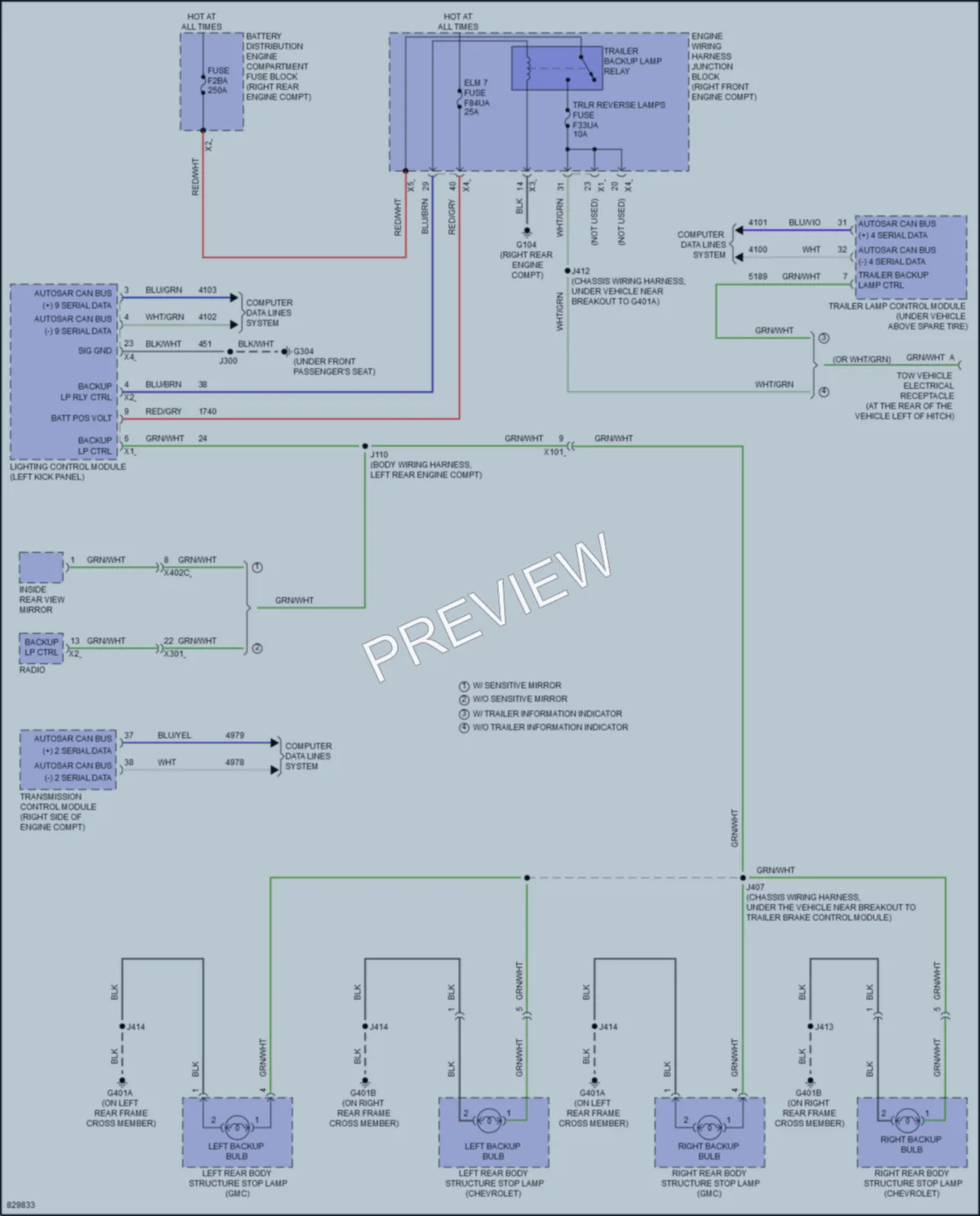 2023 Chevrolet Colorado Exterior Lights wiring diagram preview