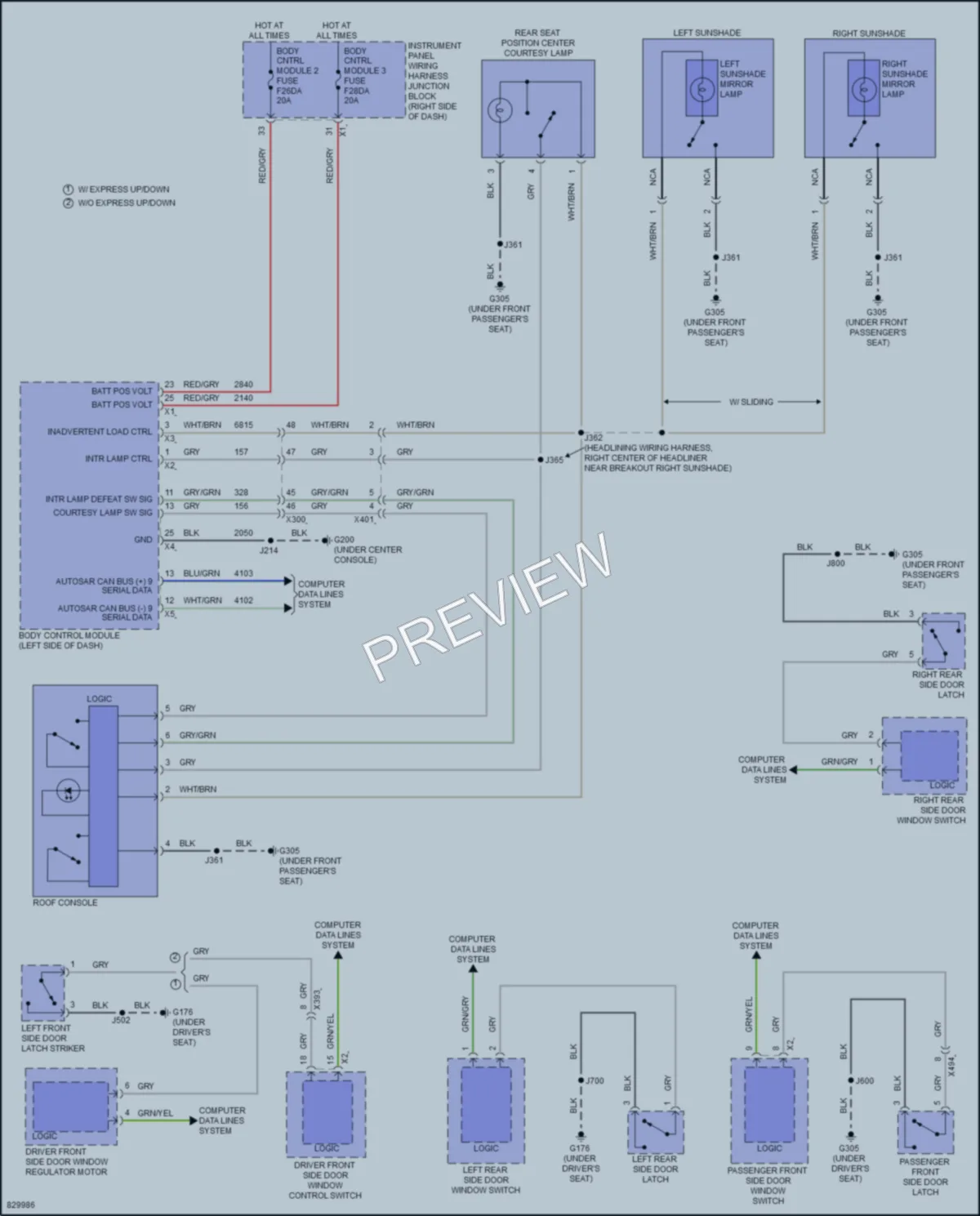2023 Chevrolet Colorado Interior Lights wiring diagram preview