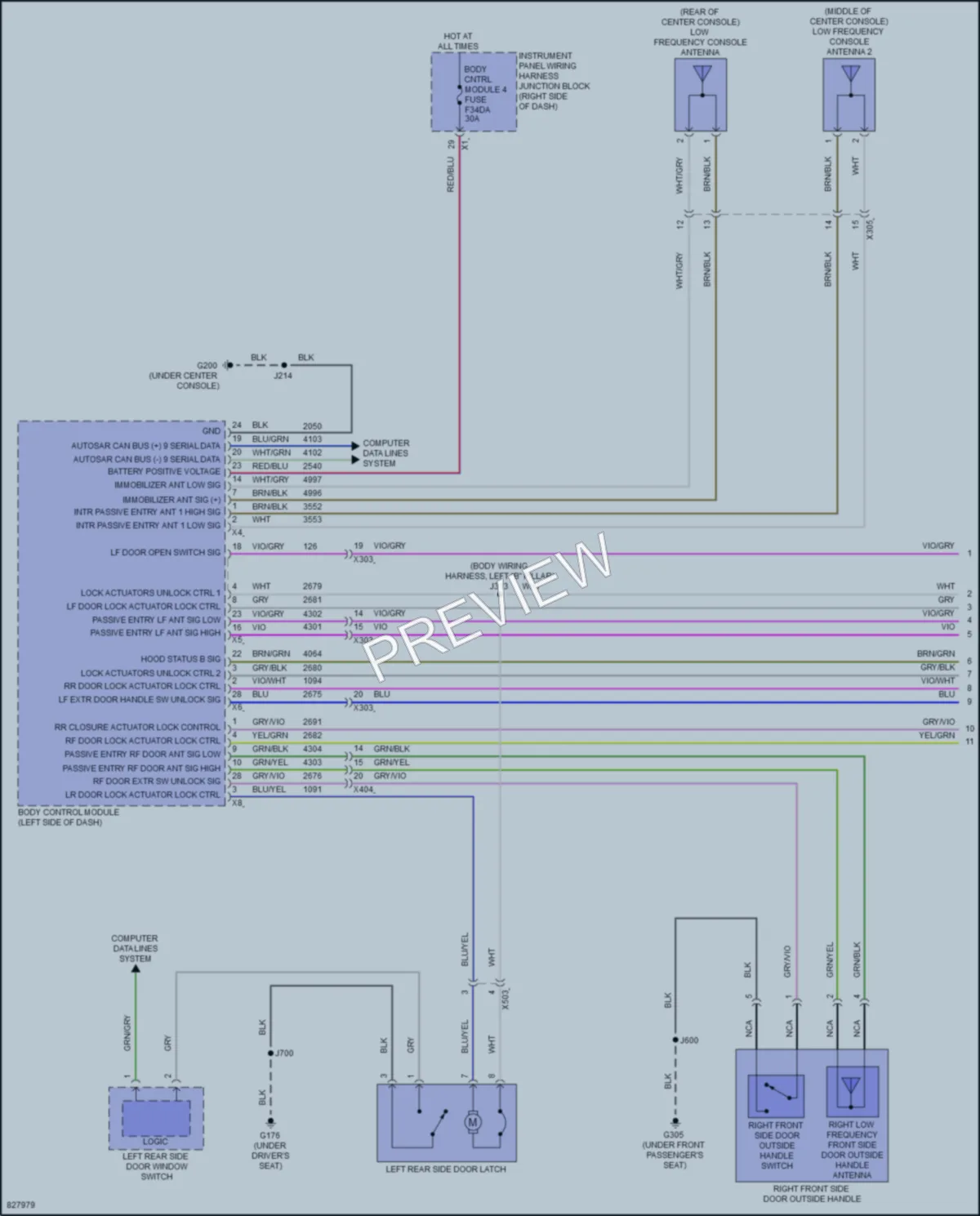 2023 Chevrolet Colorado Power Door Locks wiring diagram preview