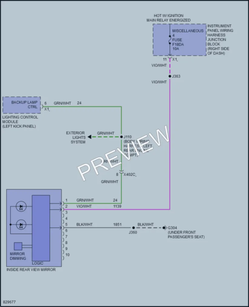 2023 Chevrolet Colorado Power Mirrors wiring diagram preview