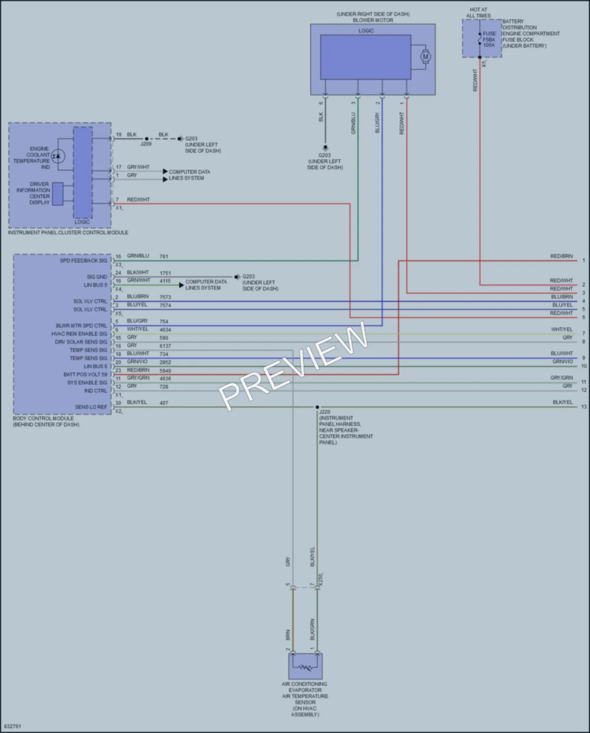 2023 Chevrolet CorvetteStingray Air Conditioning wiring diagram preview