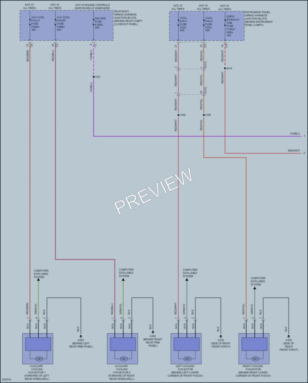 2023 Chevrolet CorvetteStingray Cooling Fan wiring diagram preview