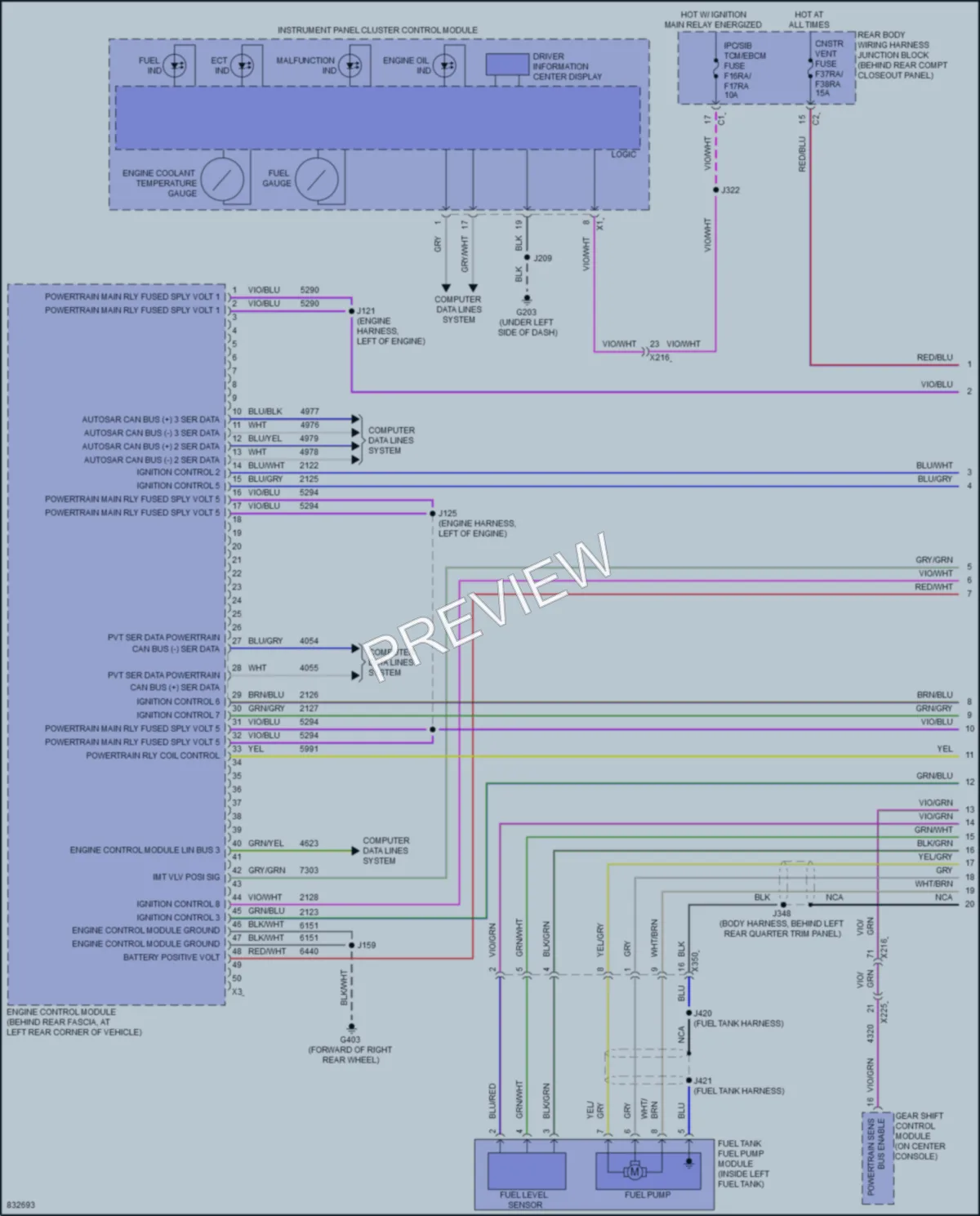 2023 Chevrolet CorvetteStingray Engine Performance wiring diagram preview