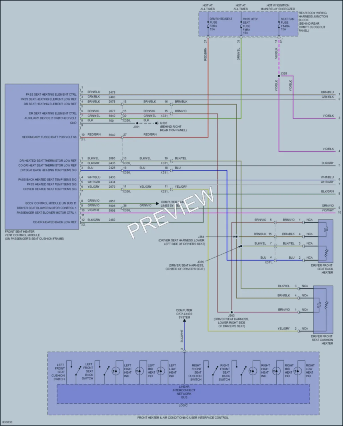 2023 Chevrolet CorvetteStingray Power Seats wiring diagram preview
