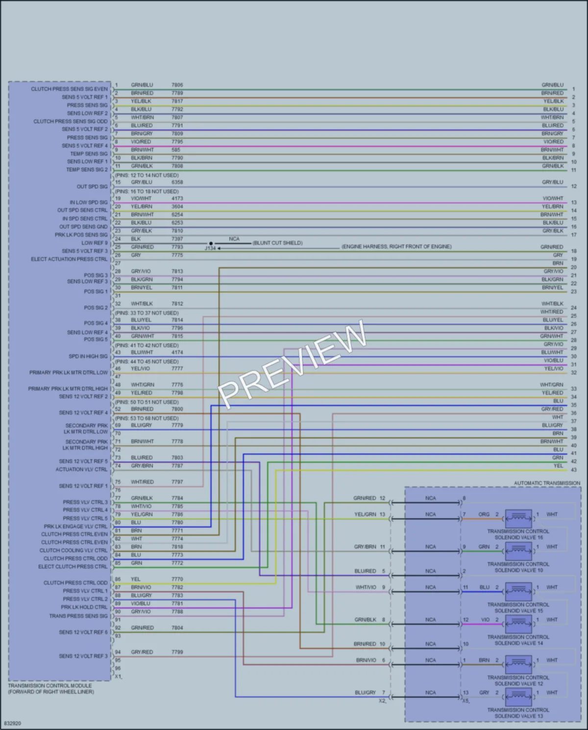 2023 Chevrolet CorvetteStingray Transmission wiring diagram preview