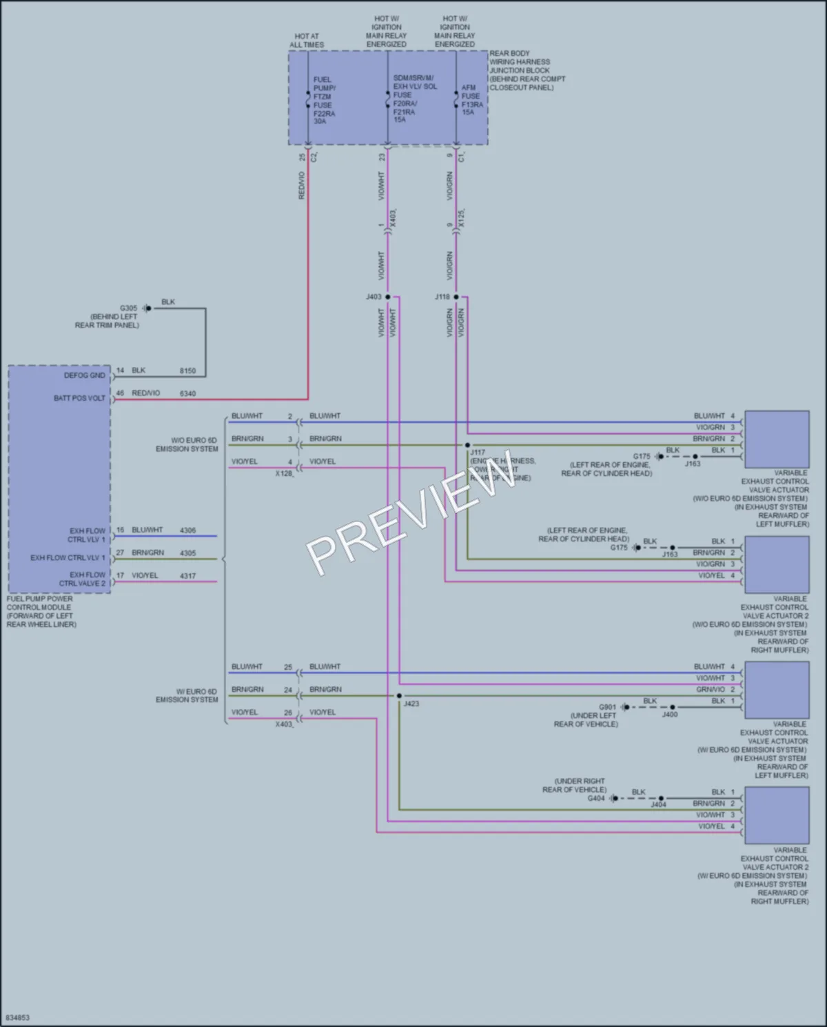 2023 Chevrolet CorvetteZ06 Electronic Muffler wiring diagram preview